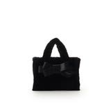 ブラック | ワンポイントリボン ファーバッグ | Samantha Thavasa