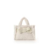 オフホワイト | ワンポイントリボン ファーバッグ | Samantha Thavasa
