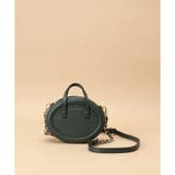 ダークグリーン | シンプルサークル型 レザーミニショルダーバッグ | Samantha Thavasa