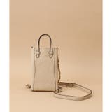 ベージュ | シンプルスクエア型 レザーミニショルダーバッグ | Samantha Thavasa