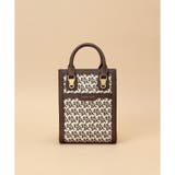 ブラウン | ST Jacquard シルエット 縦型スクエアトートバッグ | Samantha Thavasa