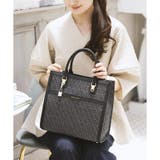 ブラック | ST Jacquard シルエット スクエアトートバッグ | Samantha Thavasa