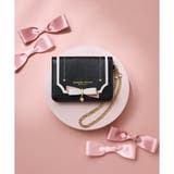 ブラック | バイカラーリボン パスケース | Samantha Thavasa Petit Choice
