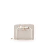 ライトグレー | バイカラーリボン 折財布 | Samantha Thavasa Petit Choice