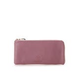 ピンク | スクエアモチーフソフトレザー 長財布 | Samantha Thavasa Petit Choice