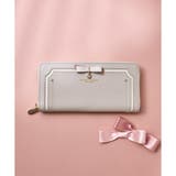 ライトグレー | バイカラーリボン 長財布 | Samantha Thavasa Petit Choice