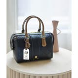 ブラック | 型押しモノグラム ミニボストンバッグ | & chouette