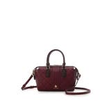ワインレッド | 型押しモノグラム ミニボストンバッグ | & chouette