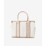 ホワイト | ロゴテープデニム風トート（小） | SAMANTHAVEGA