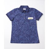 ネイビー | 花柄総柄ポロシャツ | Samantha GOLF