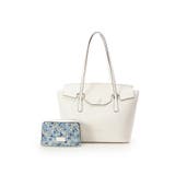 オフホワイト | 花柄ポーチ付き かぶせトートバッグ | Samantha Thavasa