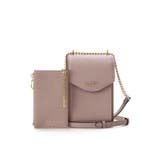 ピンク | プリーツデザイン マルチケース付きスマホショルダー | Samantha Thavasa Petit Choice