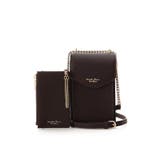 モカ | プリーツデザイン マルチケース付きスマホショルダー | Samantha Thavasa Petit Choice