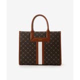ダークブラウン | モノグラム センターライントートバッグ(大) | & chouette