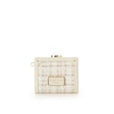オフホワイト | [Holiday Collection]ファンシーツイード口金折財布 | Samantha Thavasa