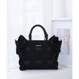 ブラック | リボンフリルハンドバッグ | SAMANTHAVEGA