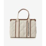 ホワイト | ロゴテープキルティングハンドバッグ（小） | SAMANTHAVEGA