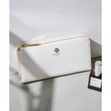 ホワイト | ビジューL字ファスナー長財布 | & chouette