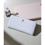 ライトブルー | ビジューL字ファスナー長財布 | & chouette