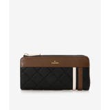 ブラック | 型押しモノグラム スポーティーラインラウンド長財布 | & chouette