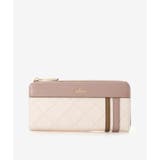 オフホワイト | 型押しモノグラム スポーティーラインラウンド長財布 | & chouette