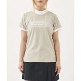 ベージュ | アイミープリント半袖ハイネック | Samantha GOLF