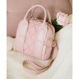 ピンクベージュ | ダイヤ型キルティングショルダーバッグ | & chouette