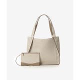 オフホワイト | ポーチ付きトートバッグ | & chouette