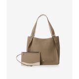 グレージュ | ポーチ付きトートバッグ | & chouette