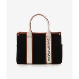 ブラック | ロゴテープキャンバスハンドバッグ（小） | SAMANTHAVEGA