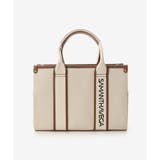 オフホワイト | ロゴテープキャンバスハンドバッグ（小） | SAMANTHAVEGA