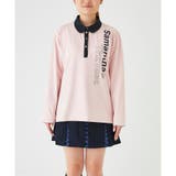 ピンク | サマンサロゴプリント長袖ポロ | Samantha GOLF