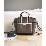 グレー | キャンバス風フェイクレザー トートバッグ | & chouette