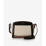 ブラック | バイカラーキャンバスショルダーバッグ | & chouette