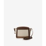 ブラウン | バイカラーキャンバスショルダーバッグ | & chouette