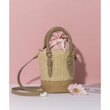 ピンク | 巾着デザインかごショルダーバッグ | & chouette