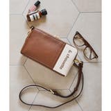 ブラウン | キャンバスバイカラーショルダーバッグ | & chouette