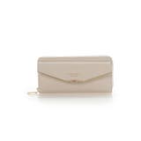 ベージュ | フラワーバー ラウンド長財布 | Samantha Thavasa Petit Choice