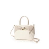 バイカラーリボンモチーフ スプリットレザーハンドバッグ | Samantha Thavasa | 詳細画像7 