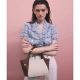 ブラウン | キャンバスバイカラーハンドバッグ | & chouette