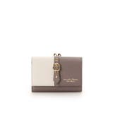グレージュ | バイカラーフロントベルト 口金折財布 | Samantha Thavasa Petit Choice