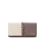 グレージュ | バイカラーフロントベルト 長財布 | Samantha Thavasa Petit Choice