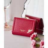 レッド | パールモチーフサイドバー 折財布 | Samantha Thavasa Petit Choice