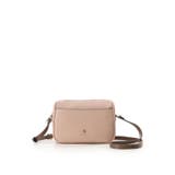 ピンクベージュ | デザインステッチ シンプルショルダーバッグ | & chouette
