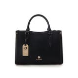 ブラック | デザインステッチ シンプルハンドバッグ | & chouette
