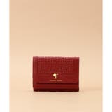 ワインレッド | Pomme d'espoir ポムディスポワール 型押しミニ財布 | Samantha Thavasa
