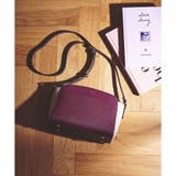 ボルドー | ラウンドプレーンショルダーバッグ《シンプル・バイカラー》 | & chouette