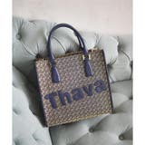 ネイビー | ST Jacquard サマタバスクエアトートバッグ | Samantha Thavasa