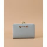 ライトブルー | ラメレザービジュー 口金折財布 | Samantha Thavasa