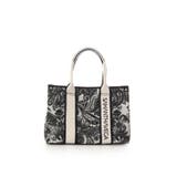 ブラック | ロゴテープジャガード調トートバッグ（小） | SAMANTHAVEGA